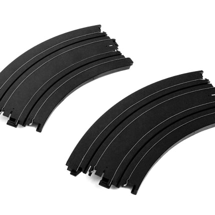 AFX70609, AFX 12" 45° Curved 1/64 Scale Slot Car Track Expansion Pieces (2)