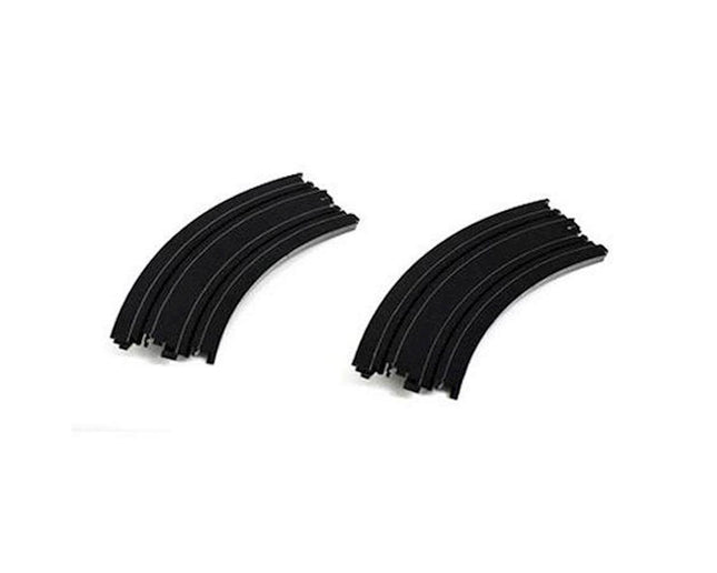 AFX70613, AFX 15" Curved 1/64 Scale Slot Car Track expansion Pieces (2)