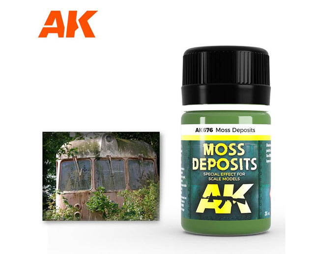 AKI-676, AK INTERACTIVE Moss Deposit Enamel Paint 35Ml Bottle