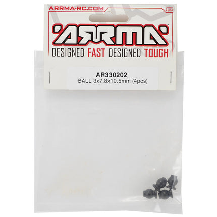 AR330202, Arrma 3x7.8x10.5mm Ball (4)