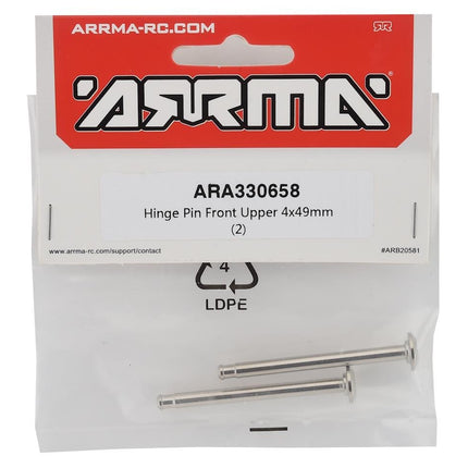 ARA330658, Arrma Kraton EXB Front Upper 4x49mm Hinge Pin (2)