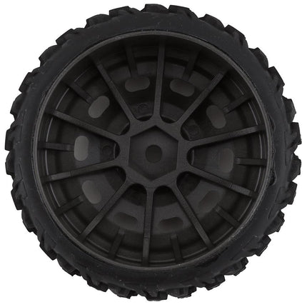 ARA550083, Arrma DBoots Katar 35/085 2.4 Pre-Mounted Tires (2) (Grey) w/14mm Hex