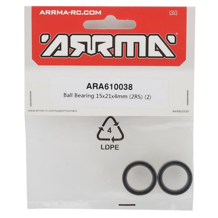 ARA610038, Ball Bearing 15x21x4mm (2RS) (2)