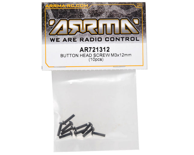 AR721312, Arrma 3x12mm Button Head Screw (10)