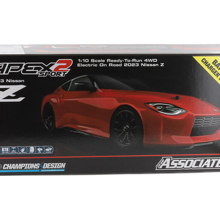 ASC30128C, Team Associated Apex2 Nissan Z Sport RTR 1/10 Electric 4WD Touring Car Combo w/2.4GHz Radio, Battery & Charger