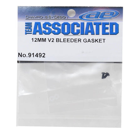 ASC91492, Team Associated 12mm V2 Shock Cap Bleeder Screw & Gasket Set