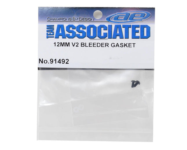 ASC91492, Team Associated 12mm V2 Shock Cap Bleeder Screw & Gasket Set