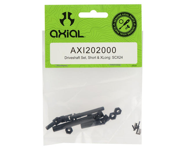 AXI202000, Driveshaft Set, Short & XLong: SCX24