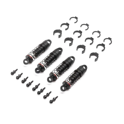 AXI203002, Oil Shock Set 6mm, (.213 LBS/IN Red): SCX24 (4)