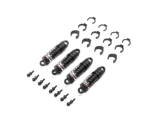 AXI203002, Oil Shock Set 6mm, (.213 LBS/IN Red): SCX24 (4)