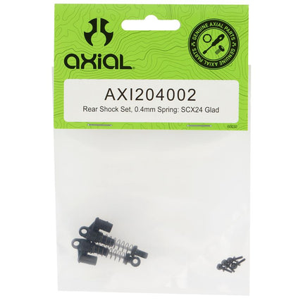 AXI204002, Rear Shock Set, 0.4mm Spring: SCX24 Gladiator