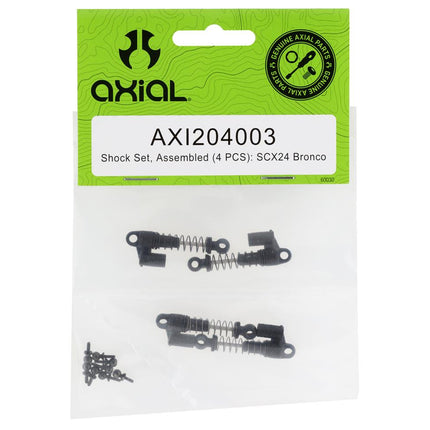 AXI204003, Shock Set, Assembled (4 PCS): SCX24 Bronco