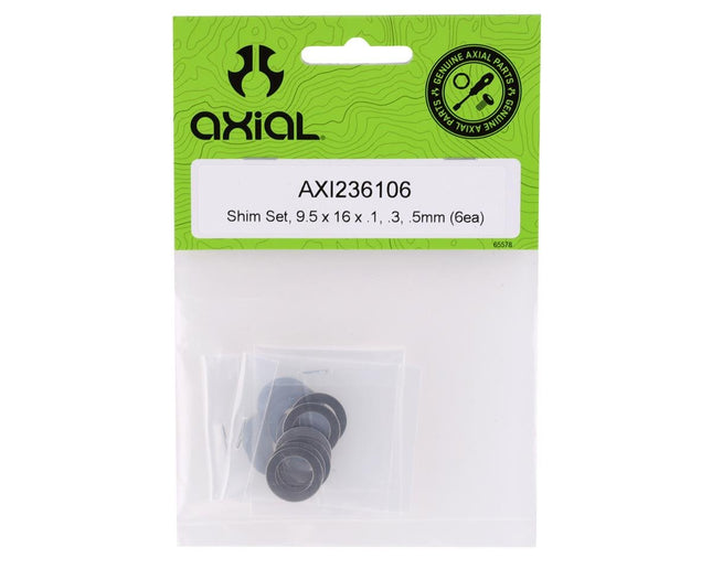 AXI236106, Axial 9.5x16x.1/.3/.5mm Shim Set (18)