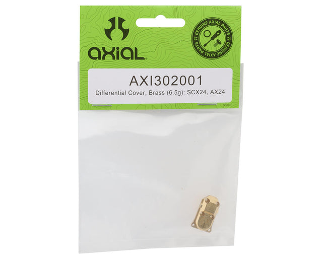 AXI302001, Differential Cover, Brass 6.5g: SCX24, AX24