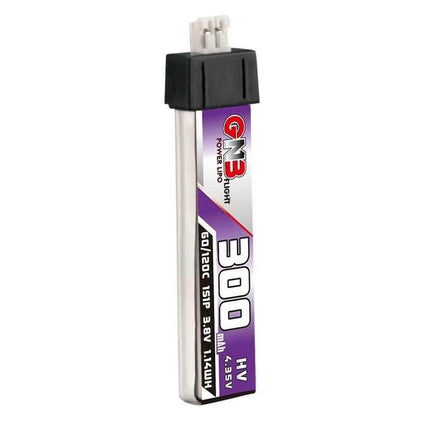 Gaoneng GNB 3.8V 1S 300mAh 60C LiHV Whoop/Micro Battery w/  Plastic Head - PH2.0