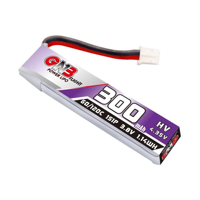 Gaoneng GNB 3.8V 1S 300mAh 60C LiHV Whoop/Micro Battery w/ Cabled - PH2.0