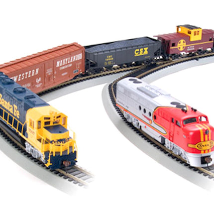 BAC00501, Bachmann Digital Commander Deluxe Train Set w/DCC (Santa Fe) (HO-Scale)