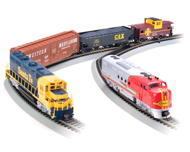 BAC00501, Bachmann Digital Commander Deluxe Train Set w/DCC (Santa Fe) (HO-Scale)