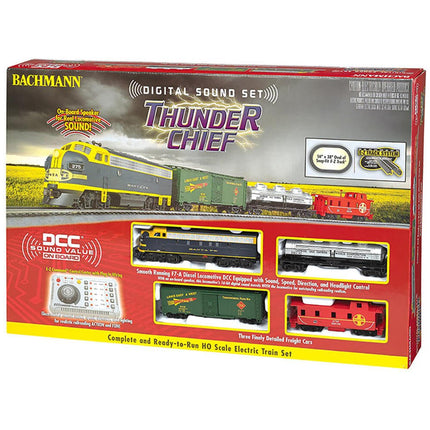 BAC00826, Bachmann Thunder Chief Train Set w/EZ Command Sound (HO Scale)