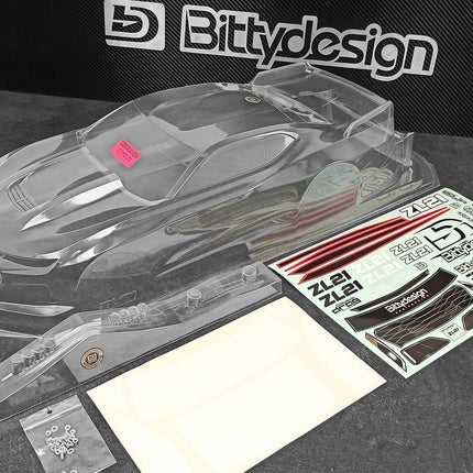 BDYDG-ZL21, Bittydesign ZL21 1/10 Pro No Prep Street Eliminator Drag Racing Body (Clear)