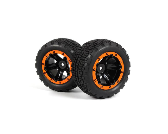 BZN540197, BlackZon Slyder ST Wheels/Tires Assembled (Black/Orange)