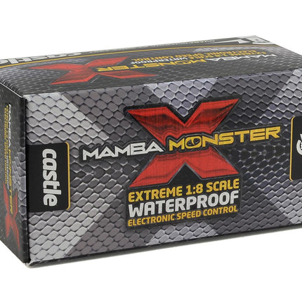 CSE010-0145-00, Castle Creations Mamba Monster X Waterproof 1/8 Scale Brushless ESC