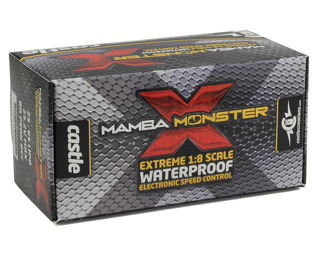 CSE010-0145-00, Castle Creations Mamba Monster X Waterproof 1/8 Scale Brushless ESC