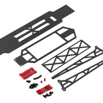 DRC-323.1, DragRace Concepts DragPak Slash Drag Race Conversion Kit Combo (MidMotor) (Red) w/Shock Towers, Wheelie Bar & Mount