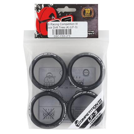 DSC-CS3-LF3, DS Racing Competition III Slick Drift Tires (4) (LF-3)