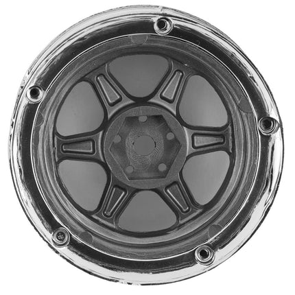 DSC-DE-219, DS Racing Drift Element 6 Spoke Drift Wheels (Gunmetal Chrome) (Adjustable Offset) w/12mm Hex