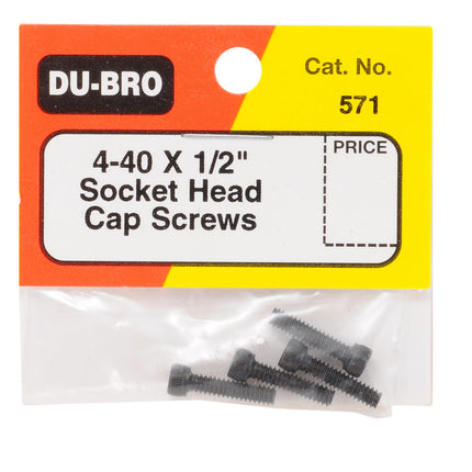 DUB571, Socket Cap Screws,4-40 x 1/2"