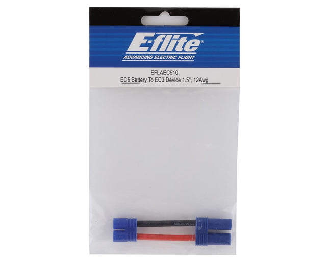EFLAEC510, E-flite 1.5" EC5 Battery to EC3 Device Adapter (12Awg)