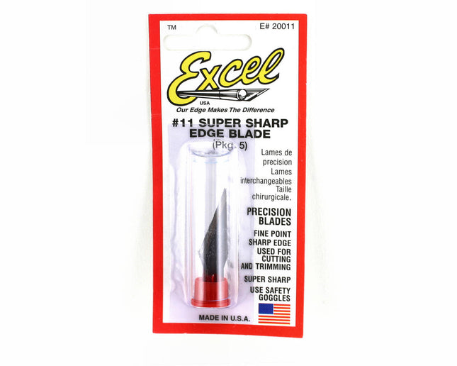 EXL20011, Excel No. 11 Blades for Exacto/Racer's Edge style hobby knives (5)
