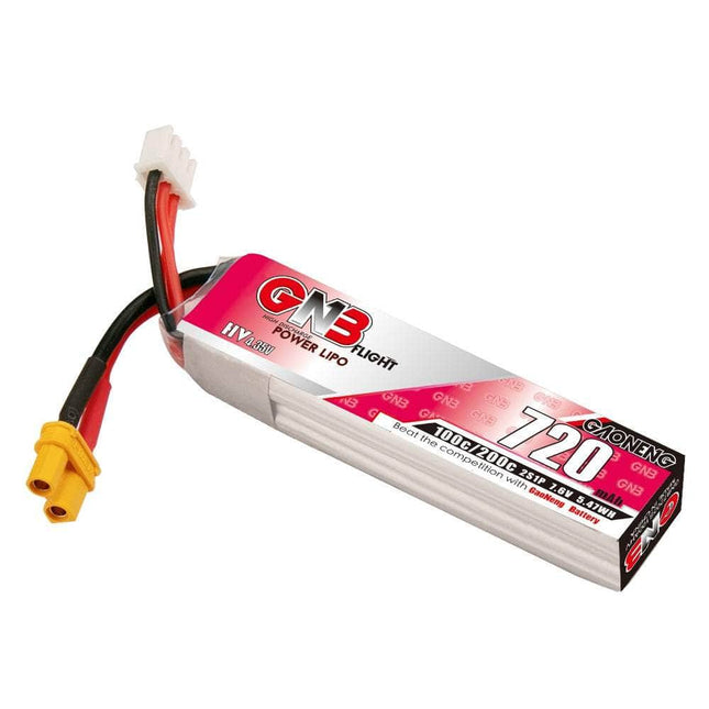 Gaoneng GNB 7.6V 2S 720mAh 100C LiHV Micro Battery (Long Type) - XT30