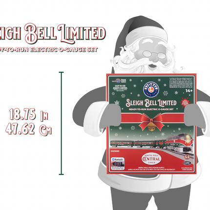 LNL2423060, Lionel Christmas O Scale RTR Sleigh Bell Limited Train Set