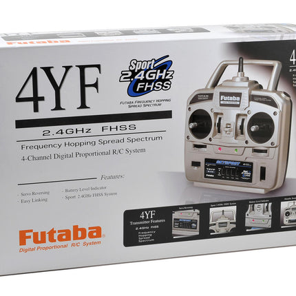 FUT01004361-3, Futaba 4YF 2.4GHz FHSS 4 Channel Radio System (Airplane) w/R2004GF Receiver