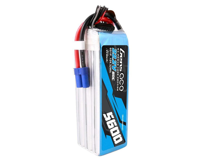 GEA566S80E5GT, Gens Ace G-Tech Smart 6S LiPo Battery 80C (22.2V/5600mAh) w/EC5 Connector