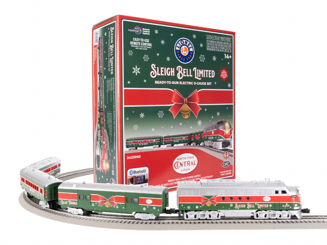 LNL2423060, Lionel Christmas O Scale RTR Sleigh Bell Limited Train Set