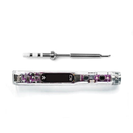 HGLRC RC2 Smart Soldering Iron - Transparent Case & Purple PCB