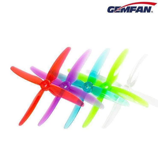 Gemfan Hurricane X 51455 Durable Quad-Blade 5" Prop 4 Pack - Choose Your Color