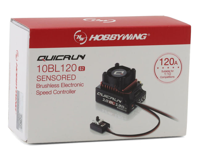 HWA30125002, HobbyWing QuicRun 10BL120 G2 120A 1/10 Sensored Brushless ESC