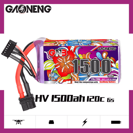 Gaoneng GNB 22.8V 6S 1500mAh 120C LiHV Battery - XT60