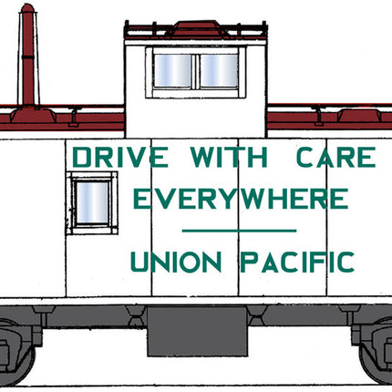 CCS1068-03, Centralia Car Shops CA-4 Caboose Union Pacific (UP) 3859 - "Drive With Care Everywhere" - HO Scale