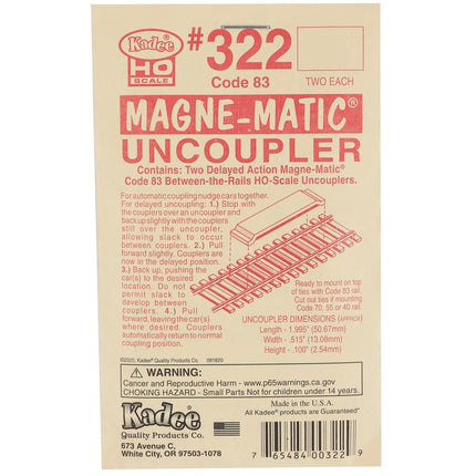 Permanent Magnet Delayed Uncoupler -- Code 83 1 Pair