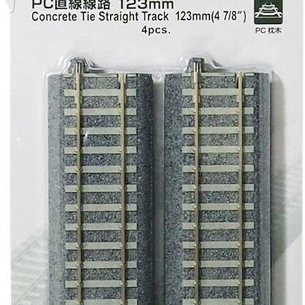 KAT2141, KATO, HO 123mm (4-7/8”) Concrete Tie Straight Track/4pc