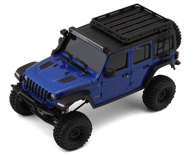 KYO32528MB, Kyosho MX-01 Mini-Z 4X4 Readyset w/Jeep Wrangler Rubicon Body (Blue Metallic) & 2.4GHz Radio