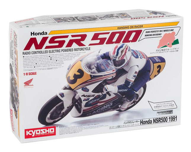 KYO34932B, Kyosho Hang On Racer Honda NSR500 Electric 1/8 Motorcycle Kit