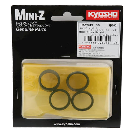 KYOMZW39-30, Kyosho Mini-Z Low Height Slick Tires (4) (30 Deg)