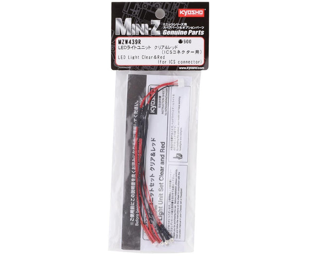 KYOMZW439R, Kyosho Mini-Z LED Light Set (Clear & Red) (ICS Connector)