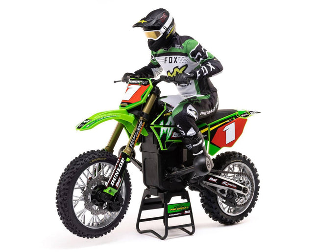 LOS06002, Losi Promoto-MX RTR 1/4 Brushless Dirt Bike (Pro-Circuit) w/2.4GHz DX3PM Radio, MS6X & Battery & Charger